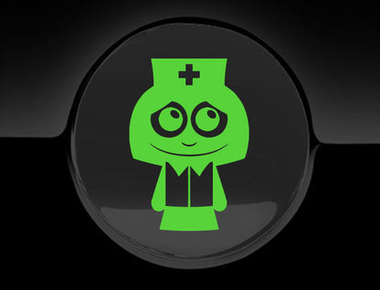 Adorable Nurse Fuel Cap Car Sticker