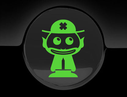 Adorable Leprechaun Fuel Cap Car Sticker