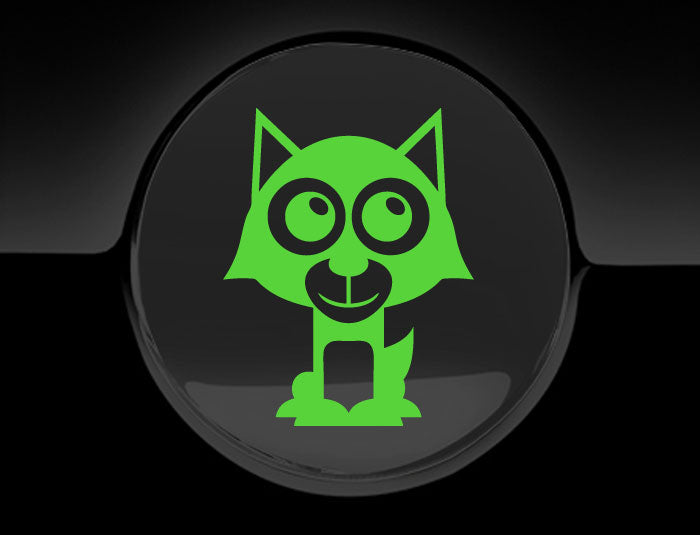 Adorable Wolf Fuel Cap Car Sticker