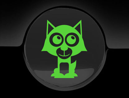 Adorable Wolf Fuel Cap Car Sticker