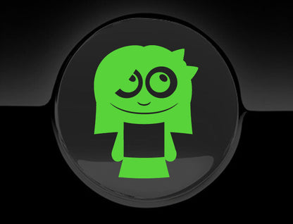 Adorable Girl Fuel Cap Car Sticker