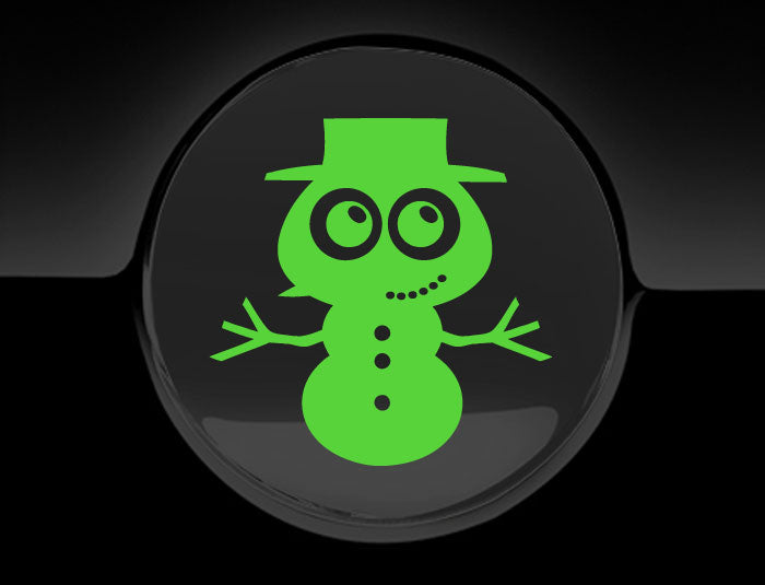 Adorable Snowman Fuel Cap Car Sticker