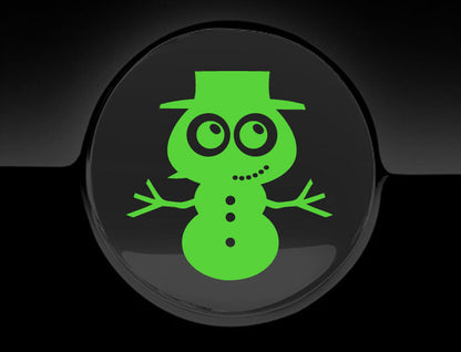 Adorable Snowman Fuel Cap Car Sticker