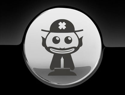 Adorable Leprechaun Fuel Cap Car Sticker