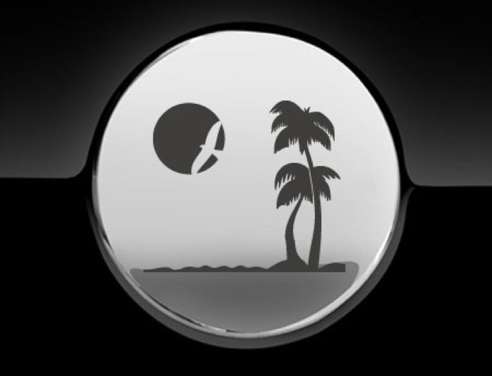 Paradise Beach Fuel Cap Cover Car Sticker