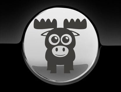 Adorable Moose Fuel Cap Car Sticker