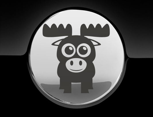 Adorable Moose Fuel Cap Car Sticker