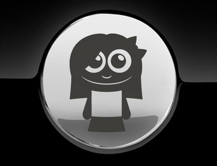 Adorable Girl Fuel Cap Car Sticker