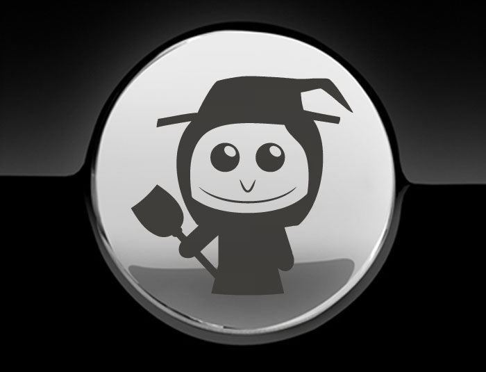 Adorable Witch Fuel Cap Car Sticker
