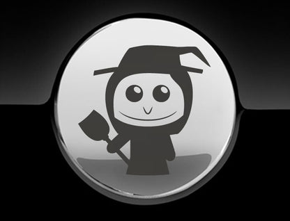Adorable Witch Fuel Cap Car Sticker