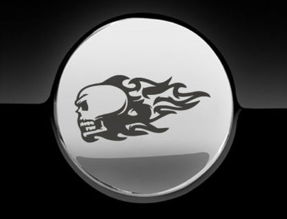 Flaming Skull Fuel Cap Cover Car Sticker