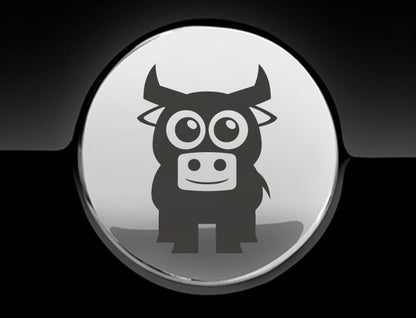 Adorable Bull Fuel Cap Car Sticker