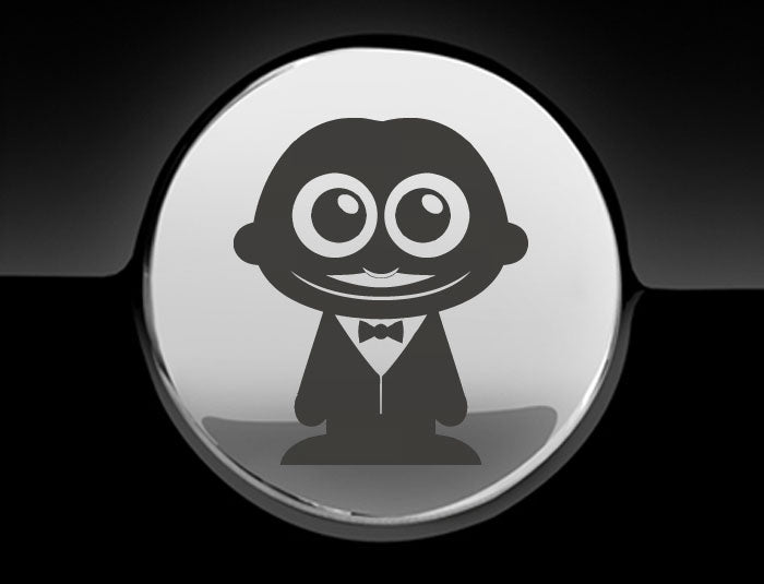 Adorable Waiter Fuel Cap Car Sticker