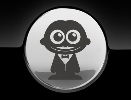 Adorable Waiter Fuel Cap Car Sticker