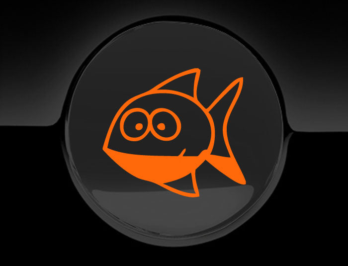 Funny Cartoon Fish Fuel Cap Cover Car Sticker