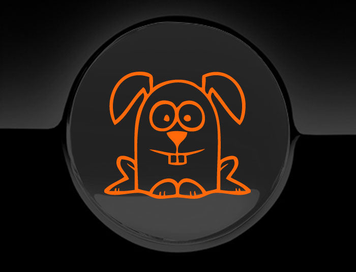 Funny Cartoon Rabbit Fuel Cap Cover Car Sticker