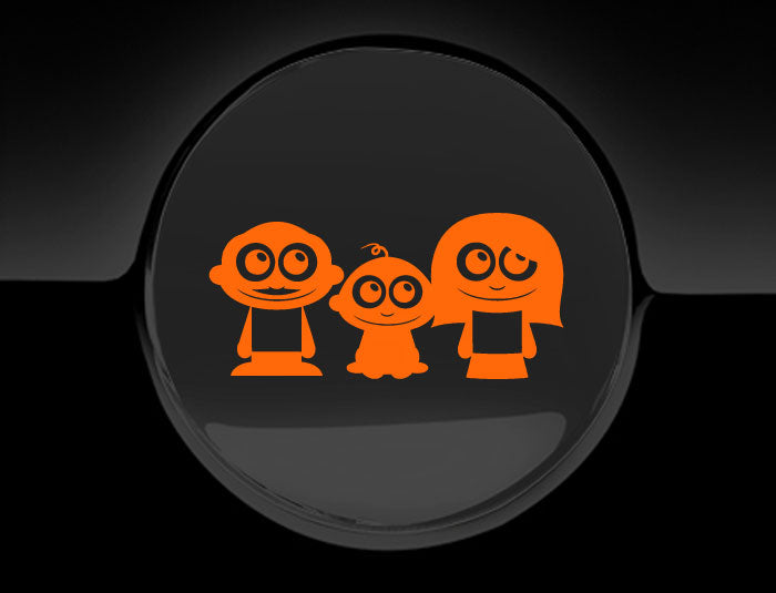 Adorable Family Fuel Cap Car Sticker