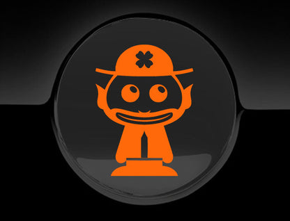 Adorable Leprechaun Fuel Cap Car Sticker