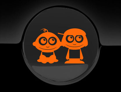 Adorable Children Fuel Cap Car Sticker