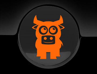 Adorable Bull Fuel Cap Car Sticker