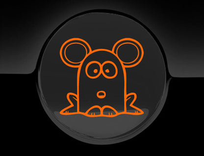 Funny Cartoon MouseFuel Cap Cover Car Sticker