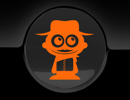 Adorable Cowboy Fuel Cap Car Sticker