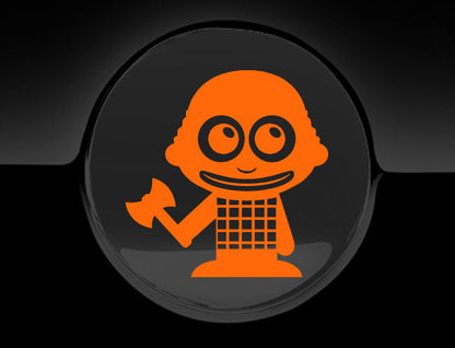 Adorable Lumberjack Fuel Cap Car Sticker