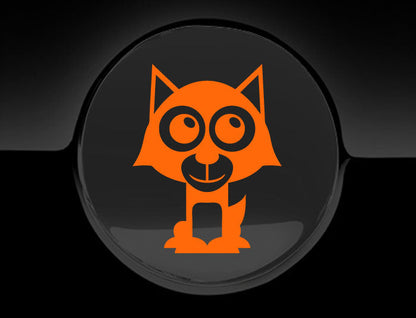 Adorable Wolf Fuel Cap Car Sticker