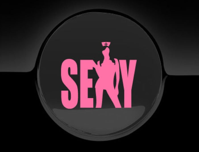 Sexy Nurse Fuel Cap Cover Car Sticker