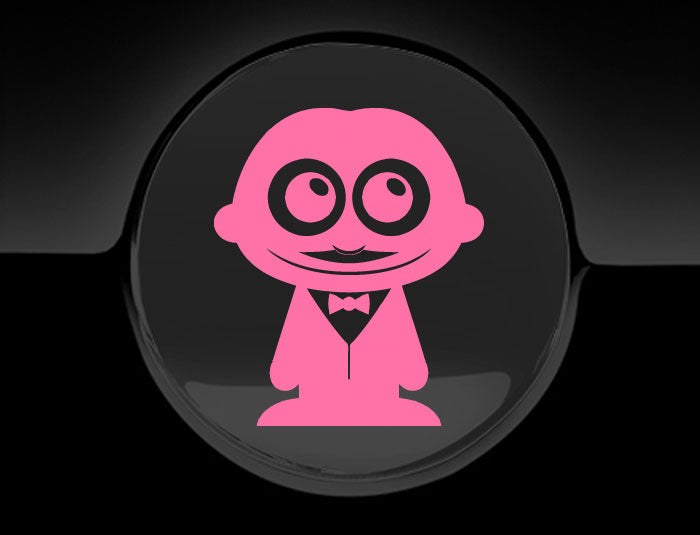 Adorable Waiter Fuel Cap Car Sticker