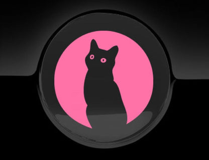 Moon Cat Fuel Cap Cover Car Sticker