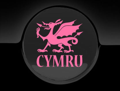 Cymru Dragon Welsh Fuel Cap Cover Car Sticker