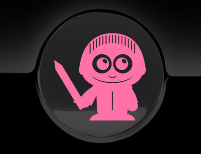 Adorable Knight Fuel Cap Car Sticker