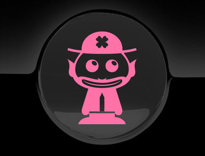 Adorable Leprechaun Fuel Cap Car Sticker