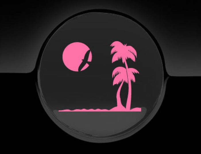 Paradise Beach Fuel Cap Cover Car Sticker