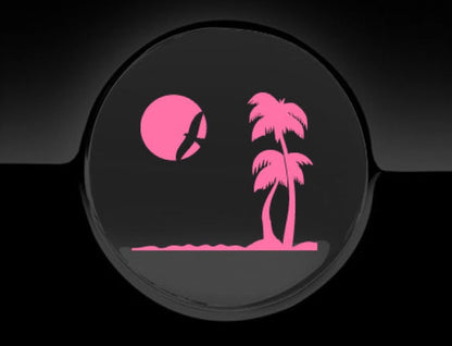 Paradise Beach Fuel Cap Cover Car Sticker