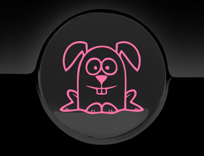 Funny Cartoon Rabbit Fuel Cap Cover Car Sticker