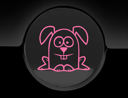 Funny Cartoon Rabbit Fuel Cap Cover Car Sticker