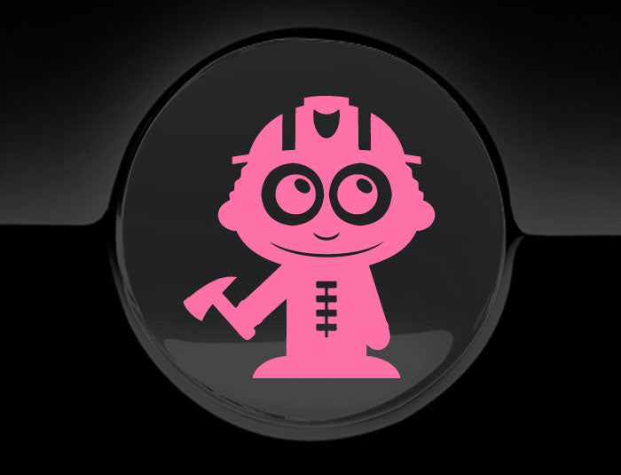 Adorable Firefighter Fuel Cap Car Sticker