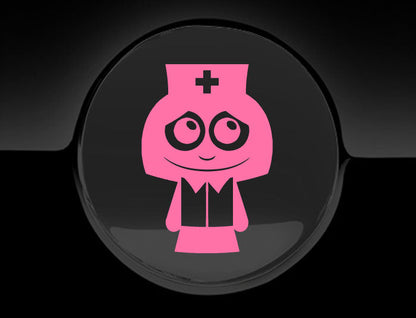 Adorable Nurse Fuel Cap Car Sticker