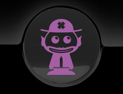 Adorable Leprechaun Fuel Cap Car Sticker