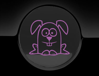 Funny Cartoon Rabbit Fuel Cap Cover Car Sticker