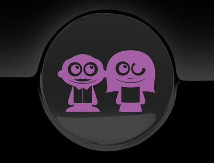 Adorable Parents Fuel Cap Car Sticker