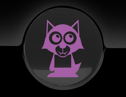 Adorable Werewolf Fuel Cap Car Sticker
