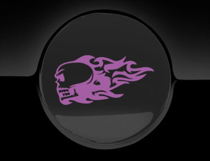 Flaming Skull Fuel Cap Cover Car Sticker