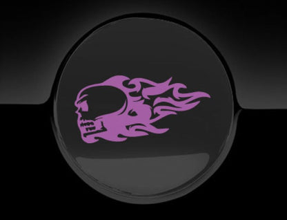 Flaming Skull Fuel Cap Cover Car Sticker