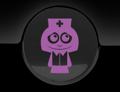 Adorable Nurse Fuel Cap Car Sticker