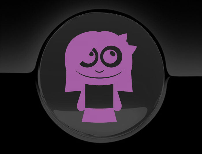 Adorable Girl Fuel Cap Car Sticker