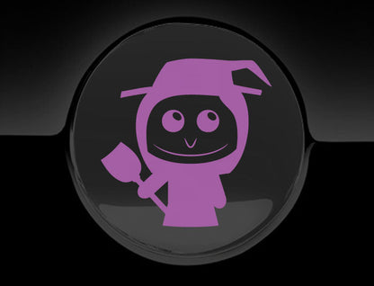 Adorable Witch Fuel Cap Car Sticker