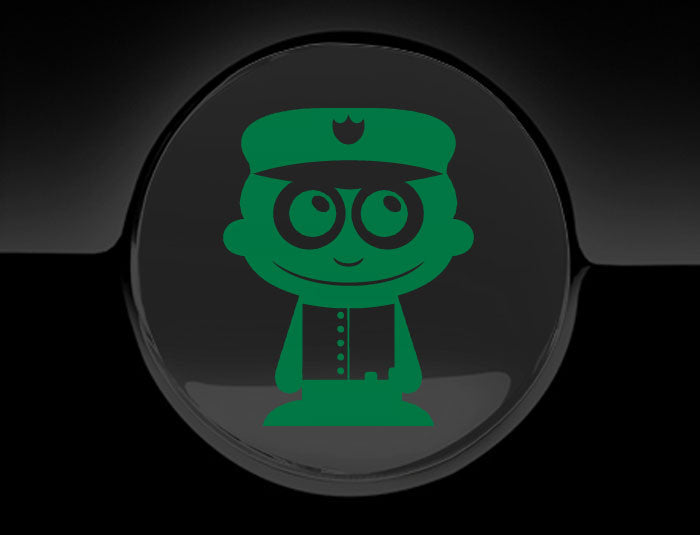 Adorable Policeman Fuel Cap Car Sticker